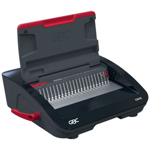GBC -  CombBind CB25E Kambindmachine 390 vel Zwart, Rood