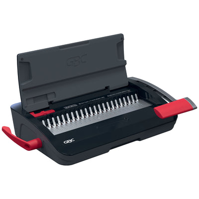 GBC -  CombBind CB12 Kambindmachine 165 vel Zwart, Rood