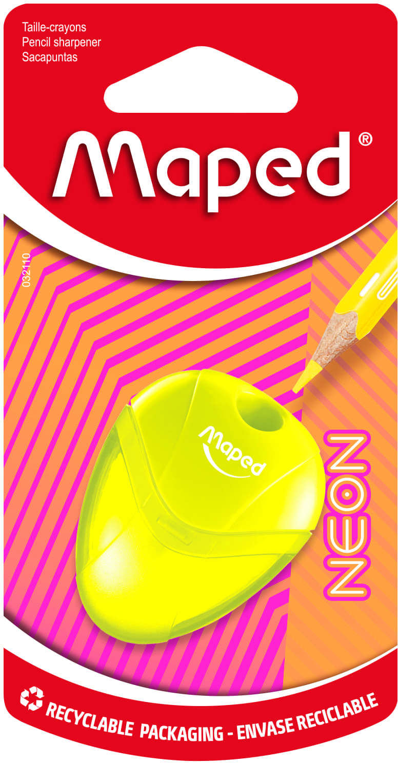 Maped - Taille-crayon néon igloo 1 trou assorti