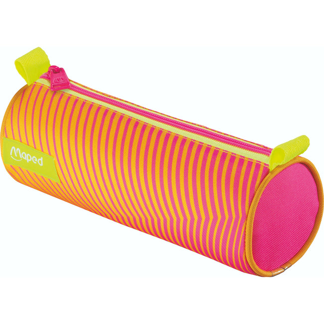 Maped - Trousse néon ronde orange rose