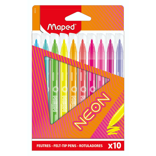 Maped -  Viltstift  neon set 10 kleuren