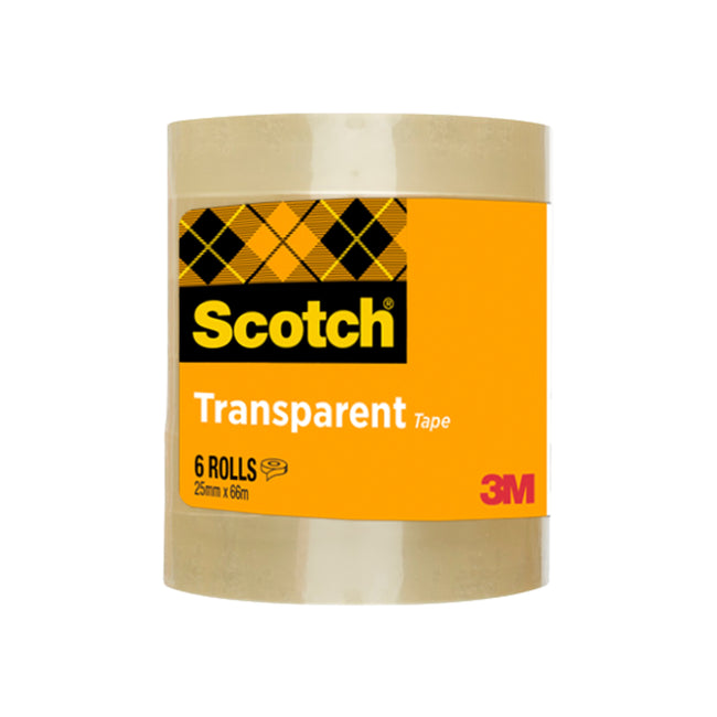 Scotch - Ruban adhésif 508 25mmx66m transparent 6 rouleaux