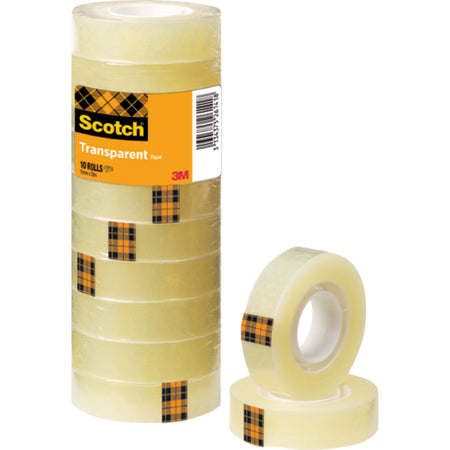 Scotch - Ruban adhésif 508 15mmx33m transparent 10 rouleaux