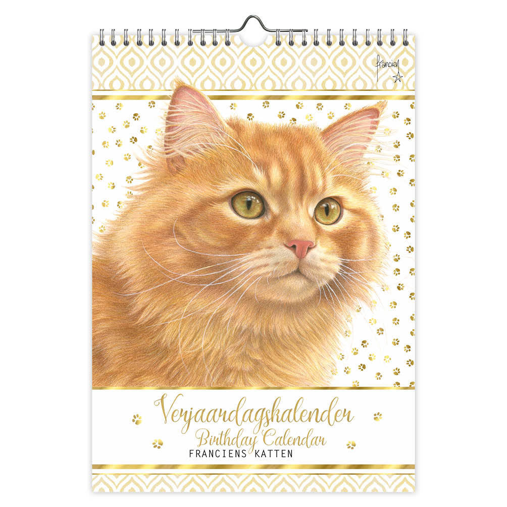 Chats Franciens - Calendrier d'anniversaire Jeroen A4 | 3 pièces