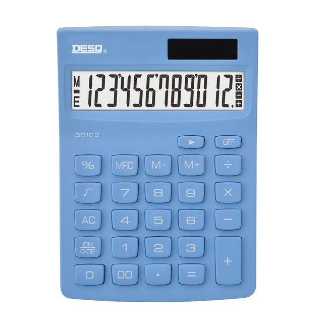 Desq - Calculatrice compacte bleu ciel | 10 pièces