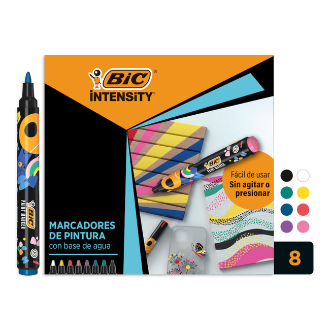 Bic - Marqueur peinture intensité assorti 8 pièces