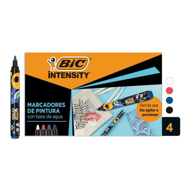 Bic - Marqueur de peinture intensité assorti 4 pièces