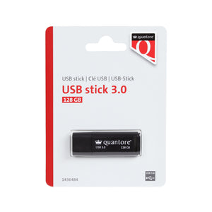 Quantore - USB-Stick 128GB 3.0 schwarz | 400 Stück