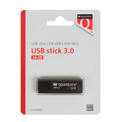 Quantore - USB-Stick 16GB 3.0 schwarz | 400 Stück
