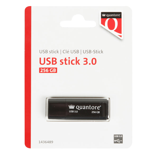 Quantore -  Usb stick 3.0 usb-a 256gb zwart