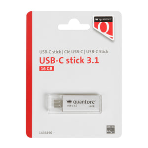 Quantore - USB-Stick USB-C 16GB 3.1 Silber
