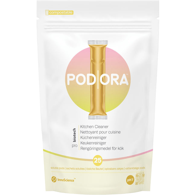 InnuScience - Dosettes de nettoyant pour cuisine PodOra, paquet de 25