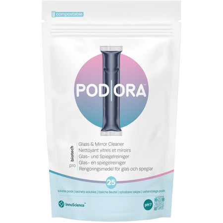 InnuScience - Dosettes nettoyantes pour vitres PodOra, paquet de 25