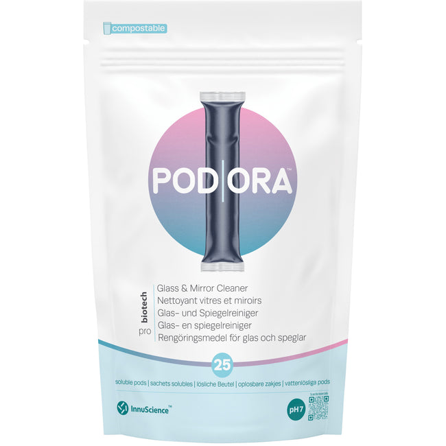 InnuScience - Dosettes nettoyantes pour vitres PodOra, paquet de 25