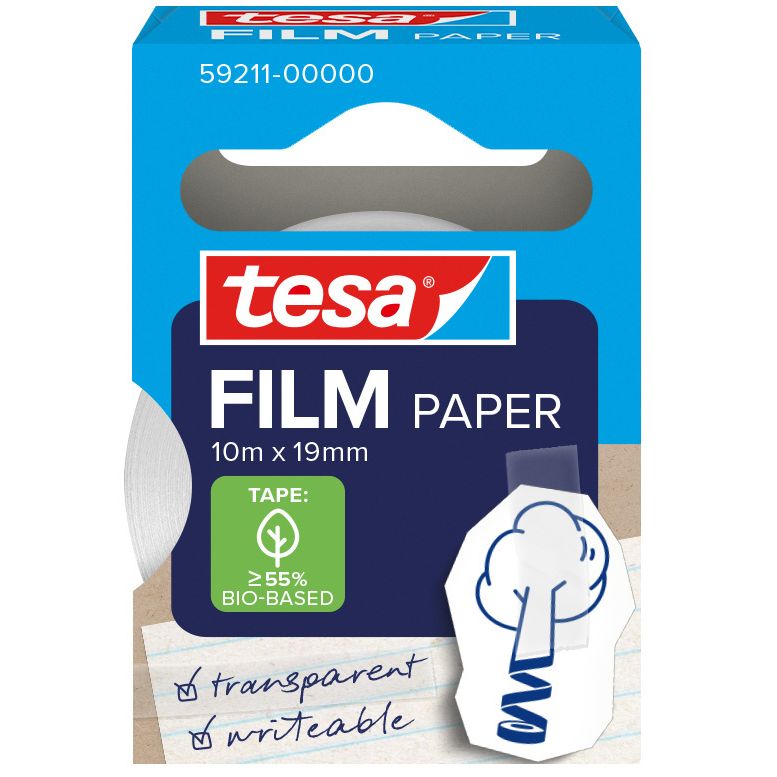 Tesa -  Plakband film papier 19mmx10m
