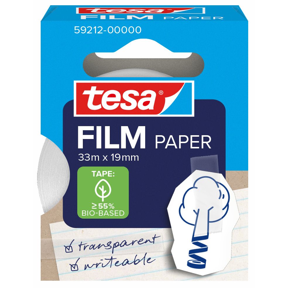 Tesa -  Plakband film papier 19mmx33m