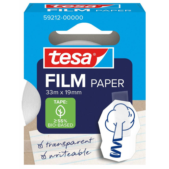 Tesa -  Plakband film papier 19mmx33m