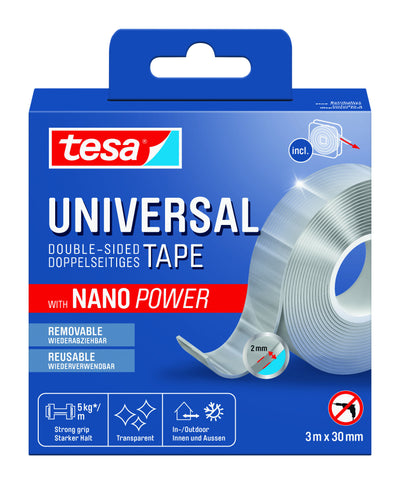 Tesa - Klebeband Nano Power doppelseitig 30mmx3m | 8 Stück