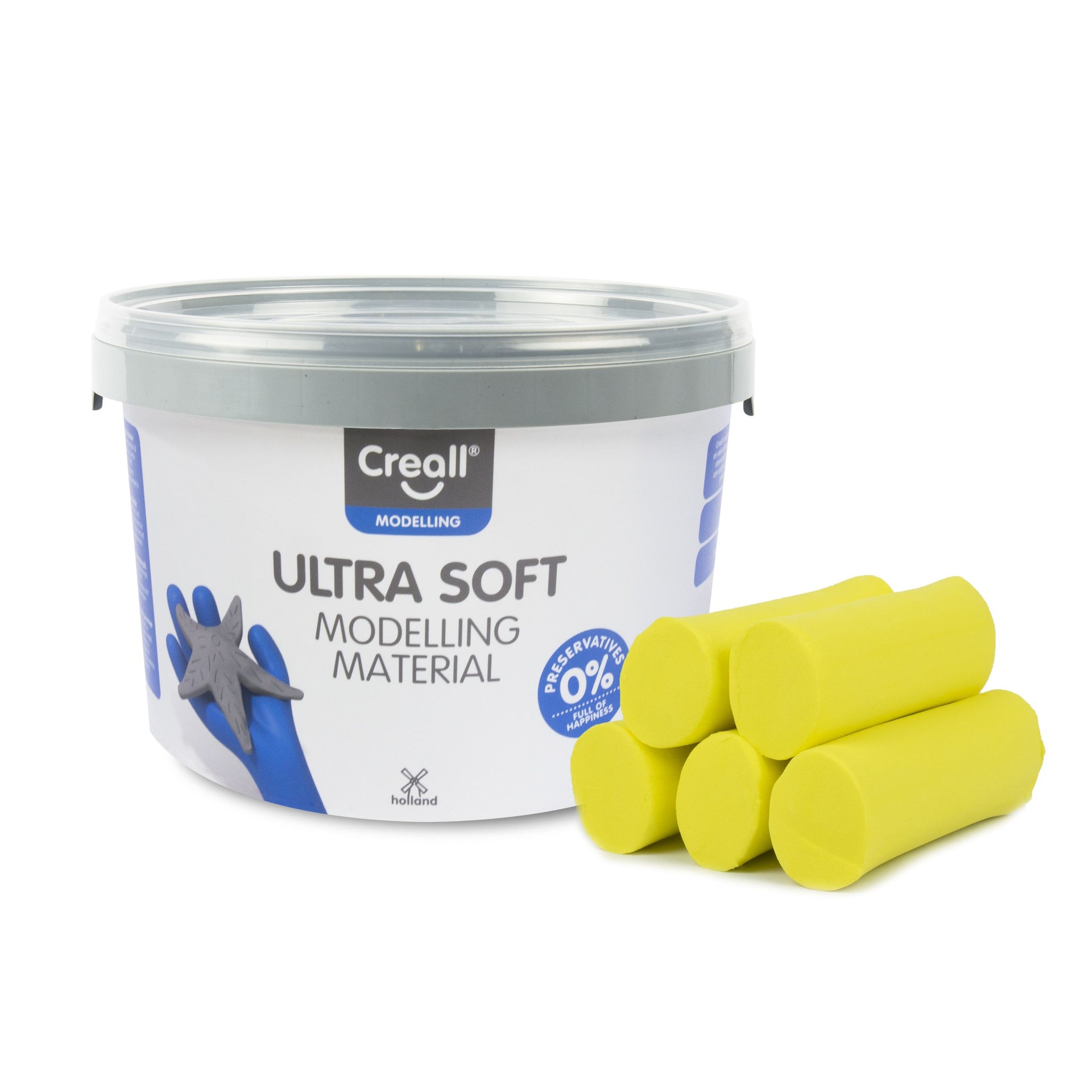 Creall - Argile play-it ultra douce jaune vif 1100gr