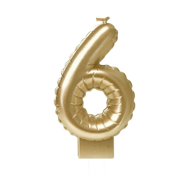 Office -  Foil balloon candle gold 6 | 4 stuks
