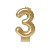Bruna Office -  Foil balloon candle gold 3 | 4 stuks