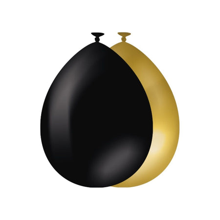 Bureau Bruna - Ballons 10 pcs Or et Noir