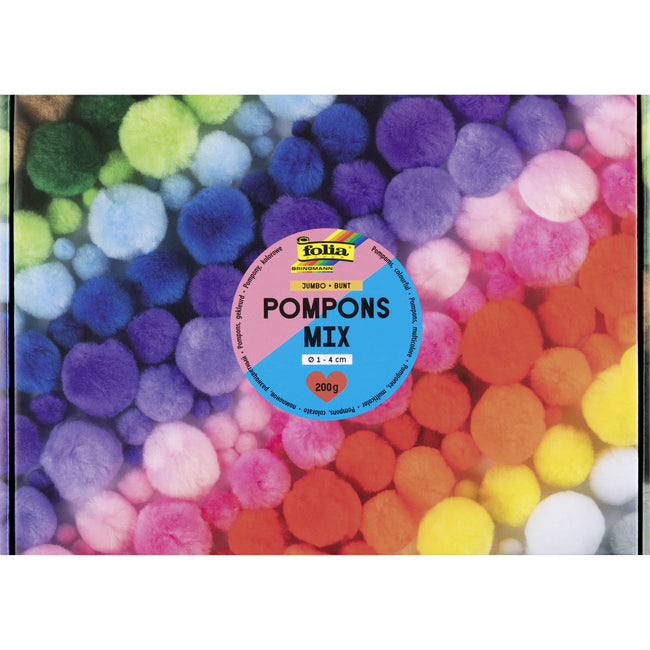 Folia Paper -  Pompons folia 200 gram assorti