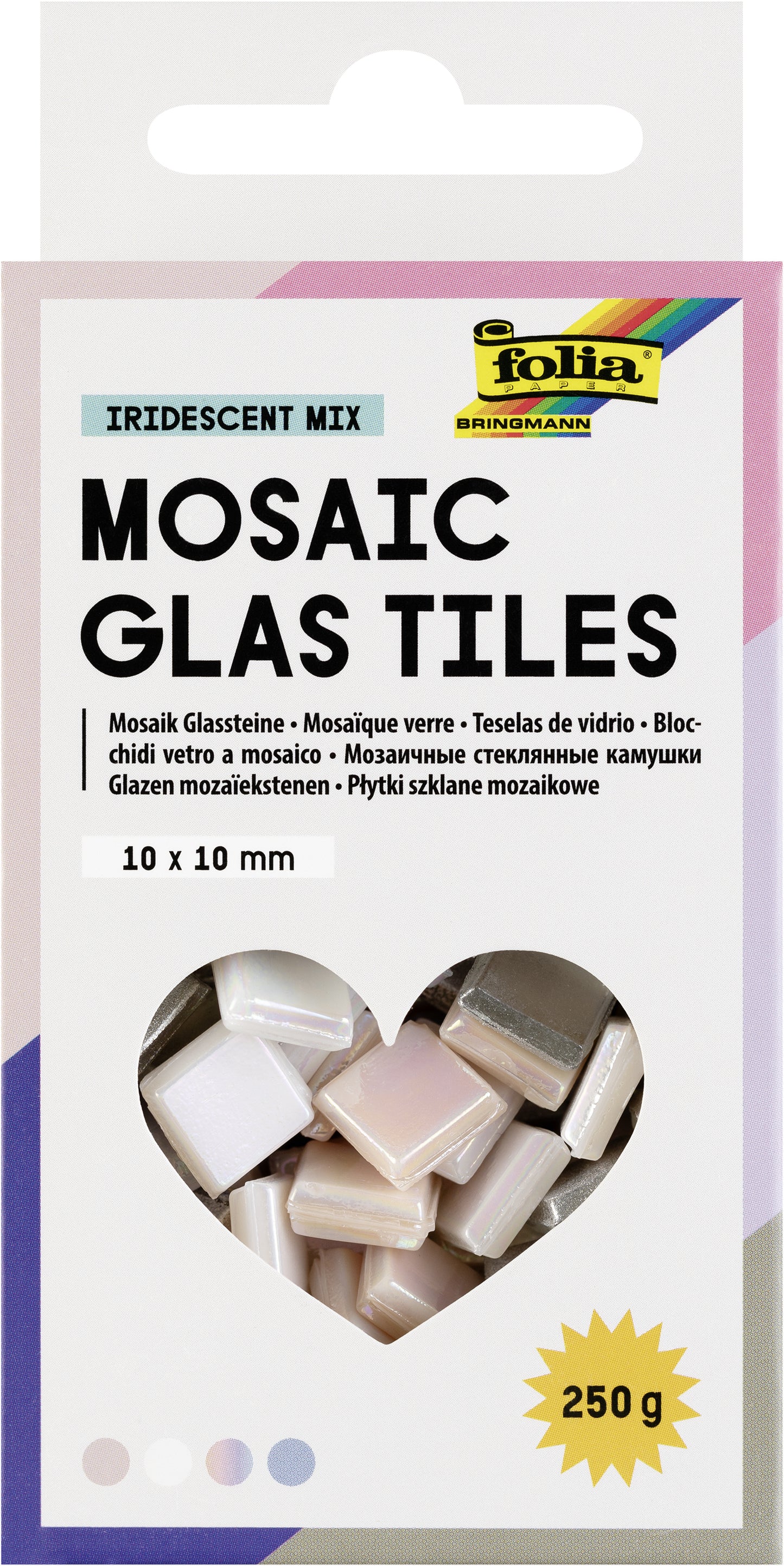 Folia Paper - Mosaïque pierres folia 10x10mm verre irisé