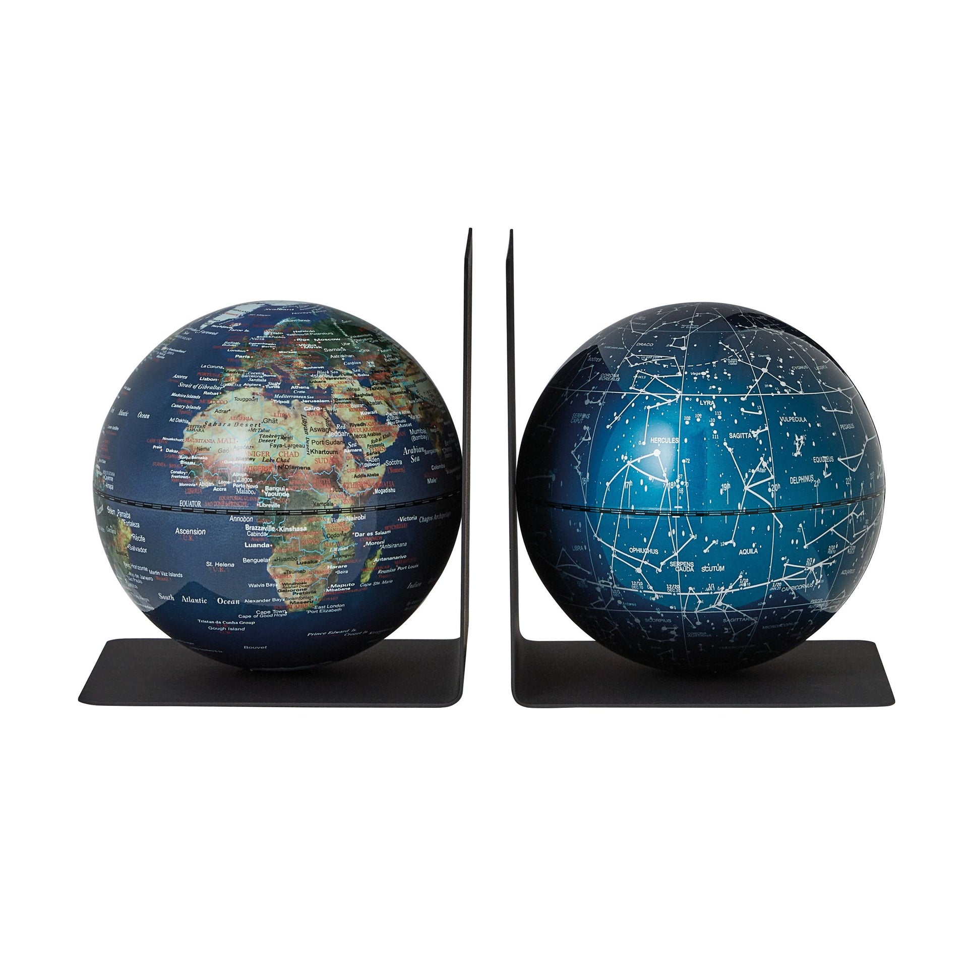 Troika - Buchstütze mit Magn-Globen 13cm 2St. sort
