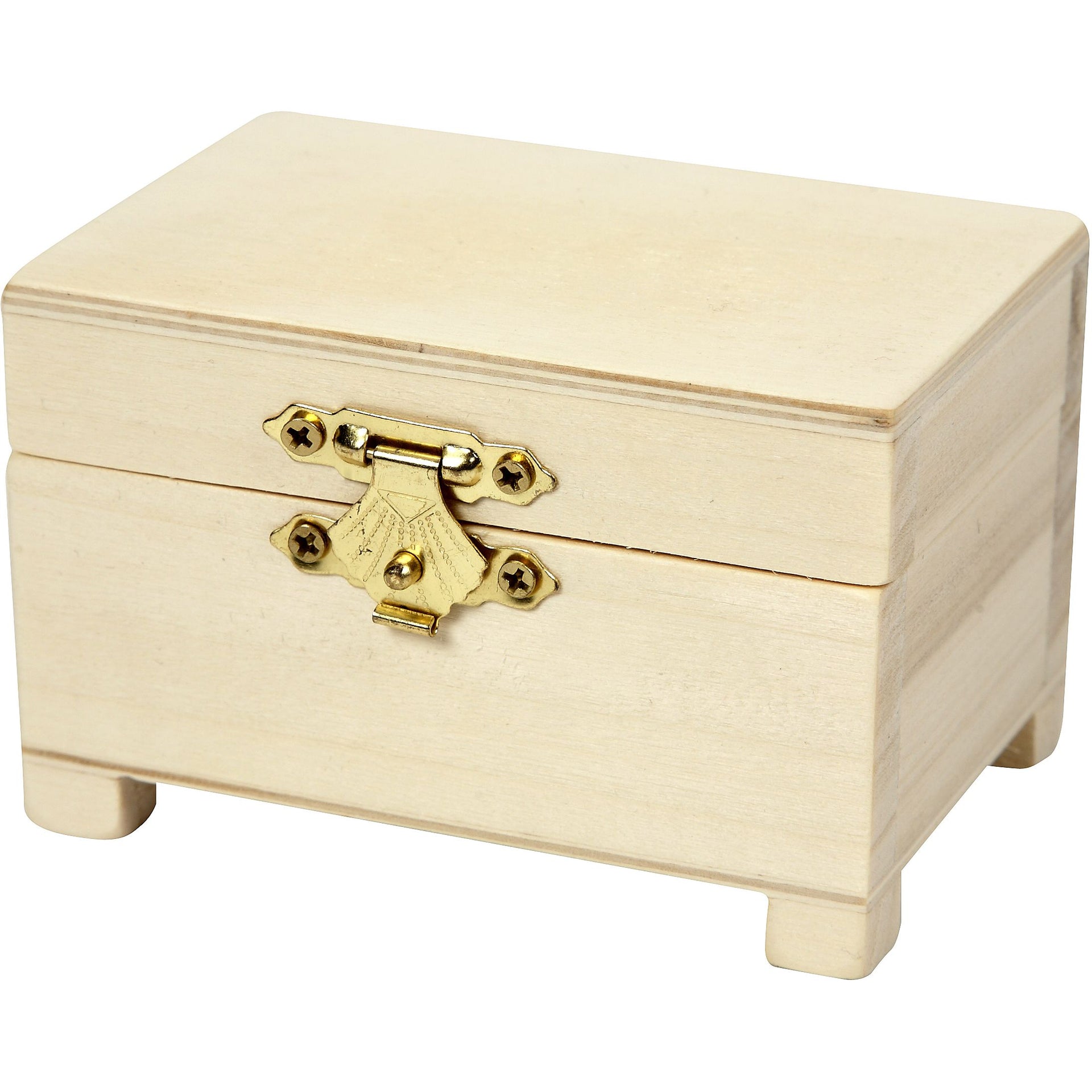 Creativ Company - Schatztruhe 6x9x6cm Holz | 3 Stück