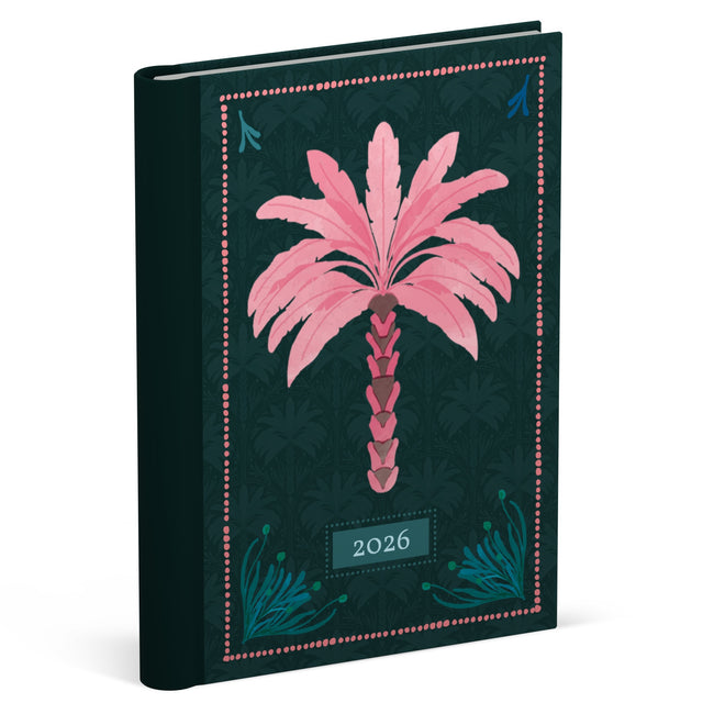 Lannoo -  Agenda 2026  120x160 Exotic palms 7dagen/2pagina's zwart