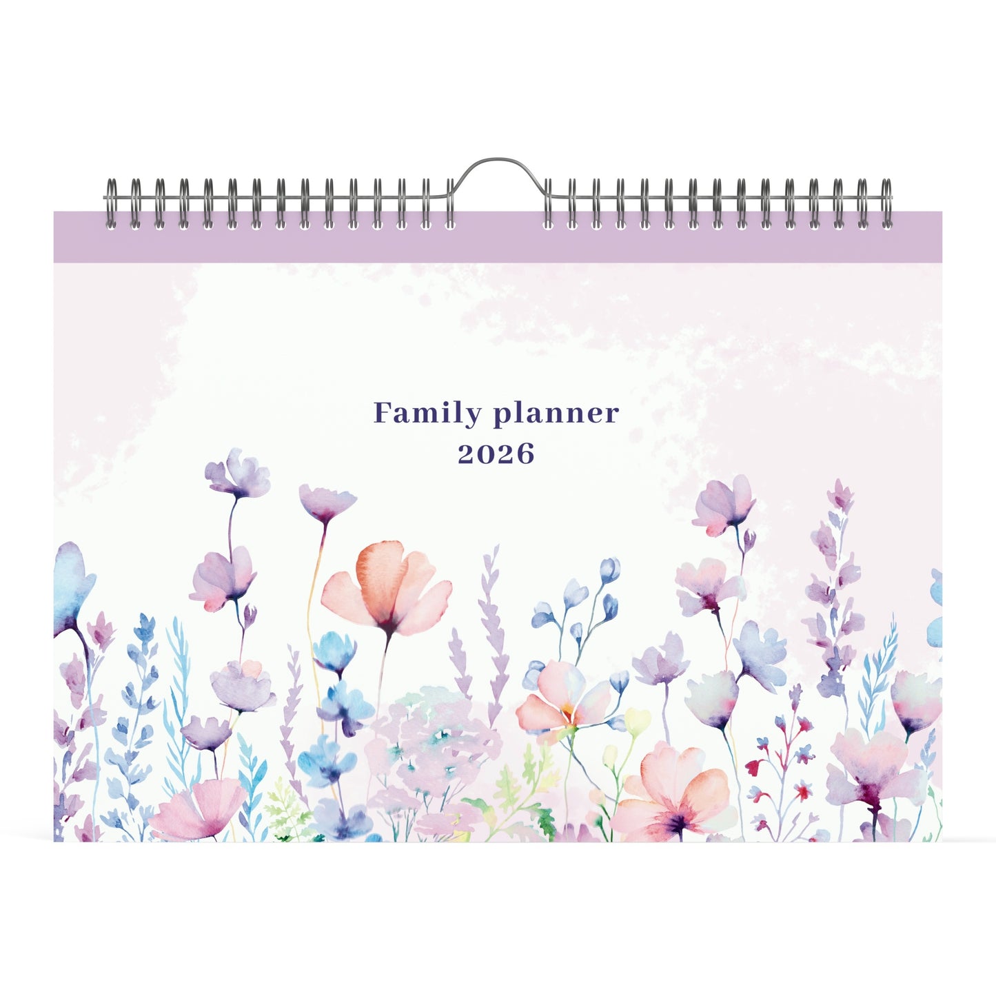 Lannoo - Familiekal 26 fleurs aquarelle 7d/1p lilas