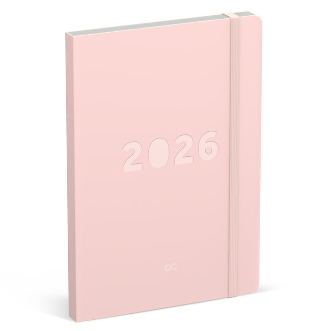 Lannoo - Agenda 2026 Schreibtisch A5 qc Farbe 7d/2p rosa