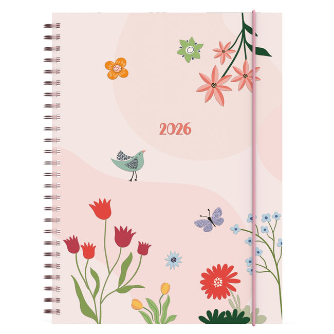 Lannoo -  Agenda 2026  bureau 170x230 Fragile 7dagen/2pagina's roze