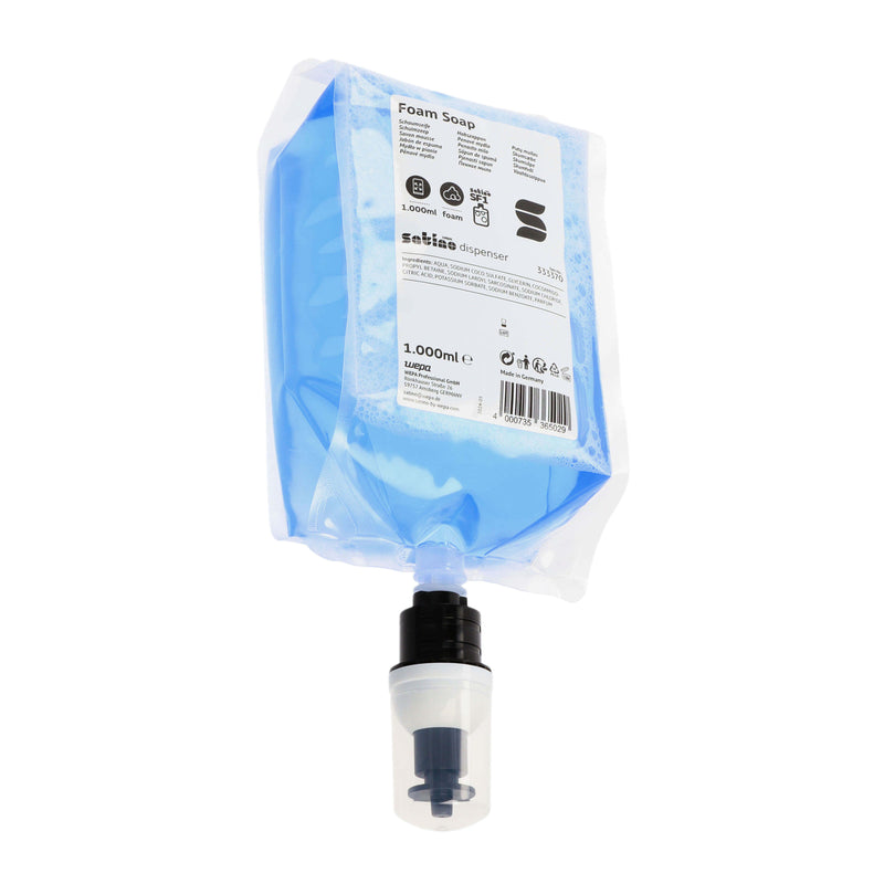 Satino by WEPA - Savon pour les mains Satino SF1 mousse 1000ml 333370 | 6 pièces