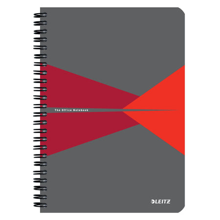Leitz -  Notitieboek  office a5 lijn 180pag grijs rood | 5 stuks