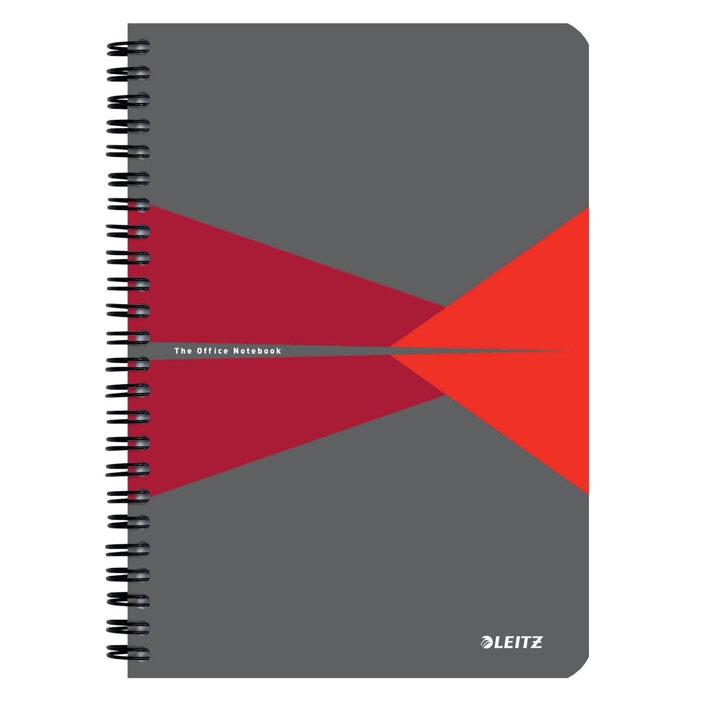 Leitz - Notizbuch Büro A5-Linie 180 Seiten grau rot