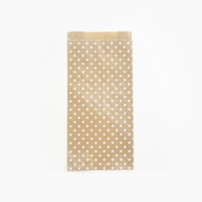 Clairefontaine -  Cadeauzak 16x30x5cm kraft sterren 50 stuks