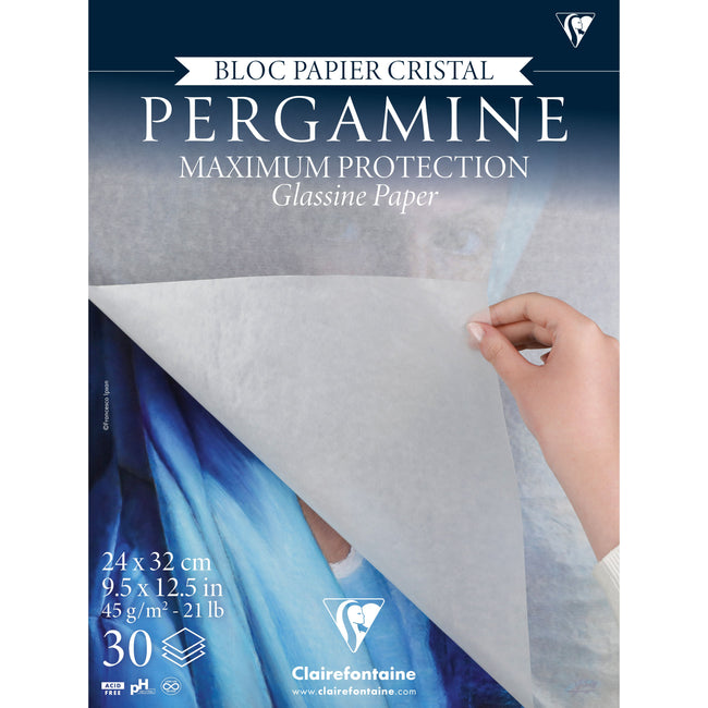 Clairefontaine - Bloc à dessin peinture sur papier glassine 24cmx32 30v 45gr