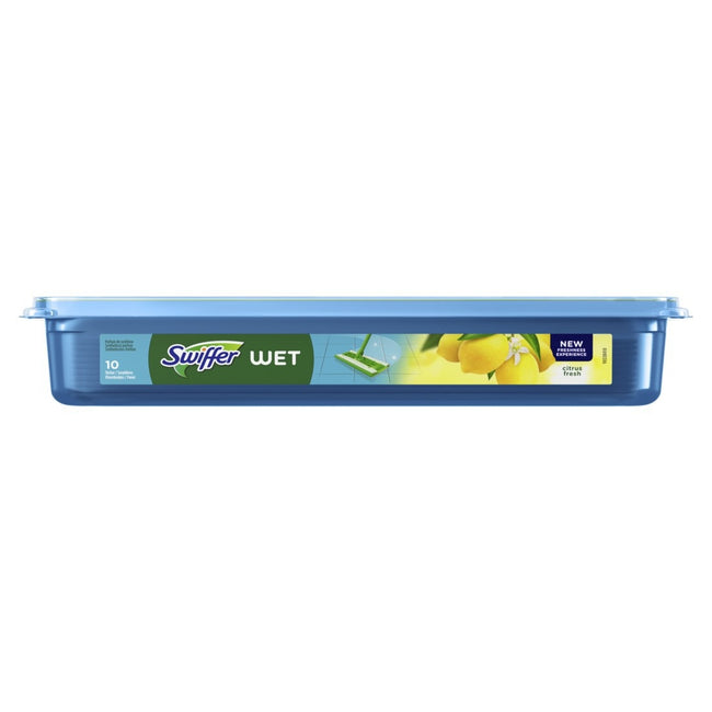 Swiffer - Chiffons d'essuyage pour sols Humide Agrumes 10 pièces