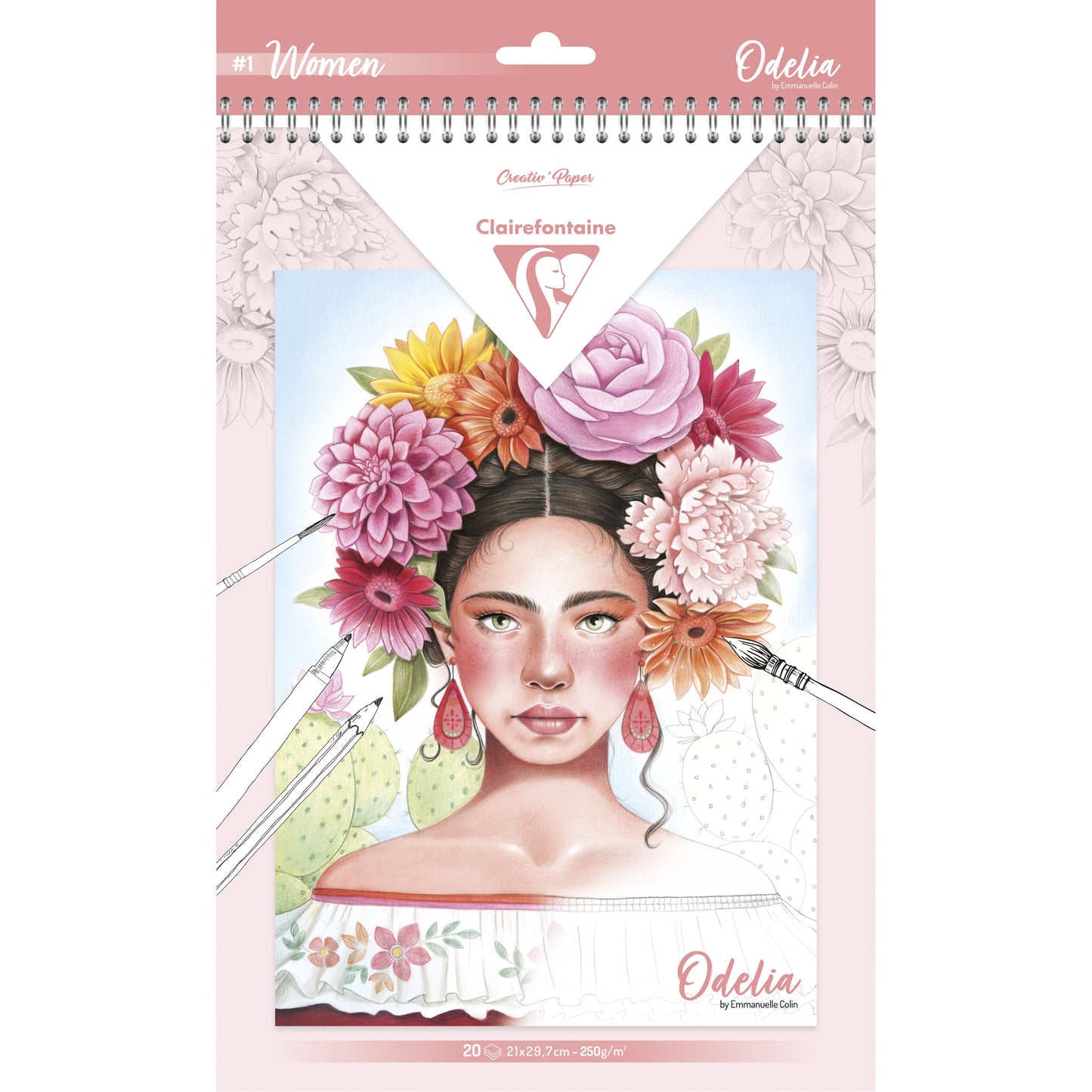 Clairefontaine - Livre de coloriage Odelia a4 femmes