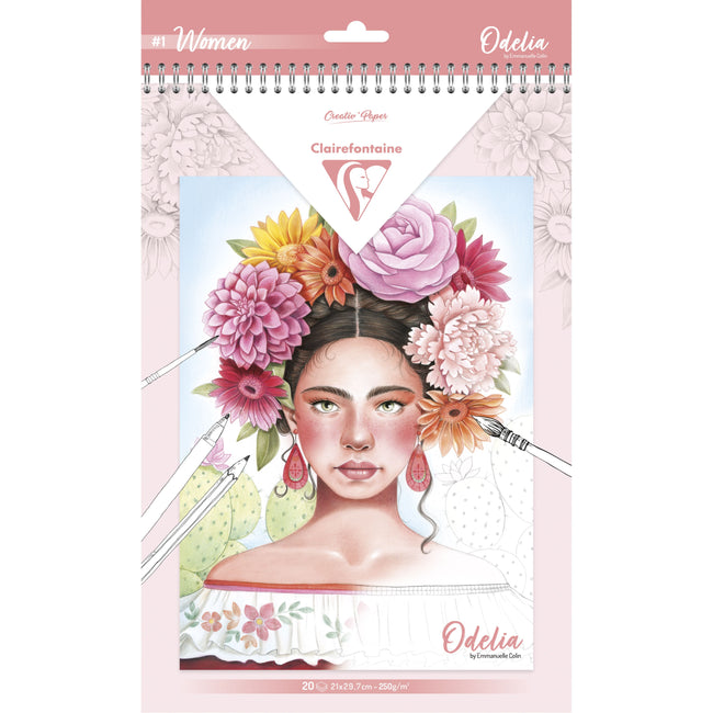 Clairefontaine - Livre de coloriage Odelia a4 femmes