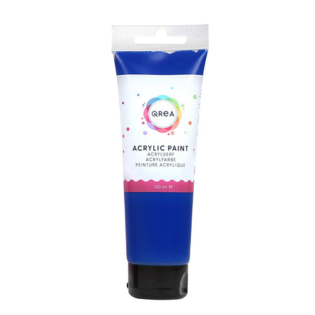 Qrea - Peinture acrylique 120 ml bleu phtalo | 6 pièces