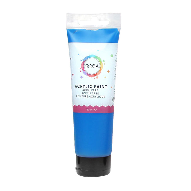 Qrea -  Acrylverf 120 ml primair blauw