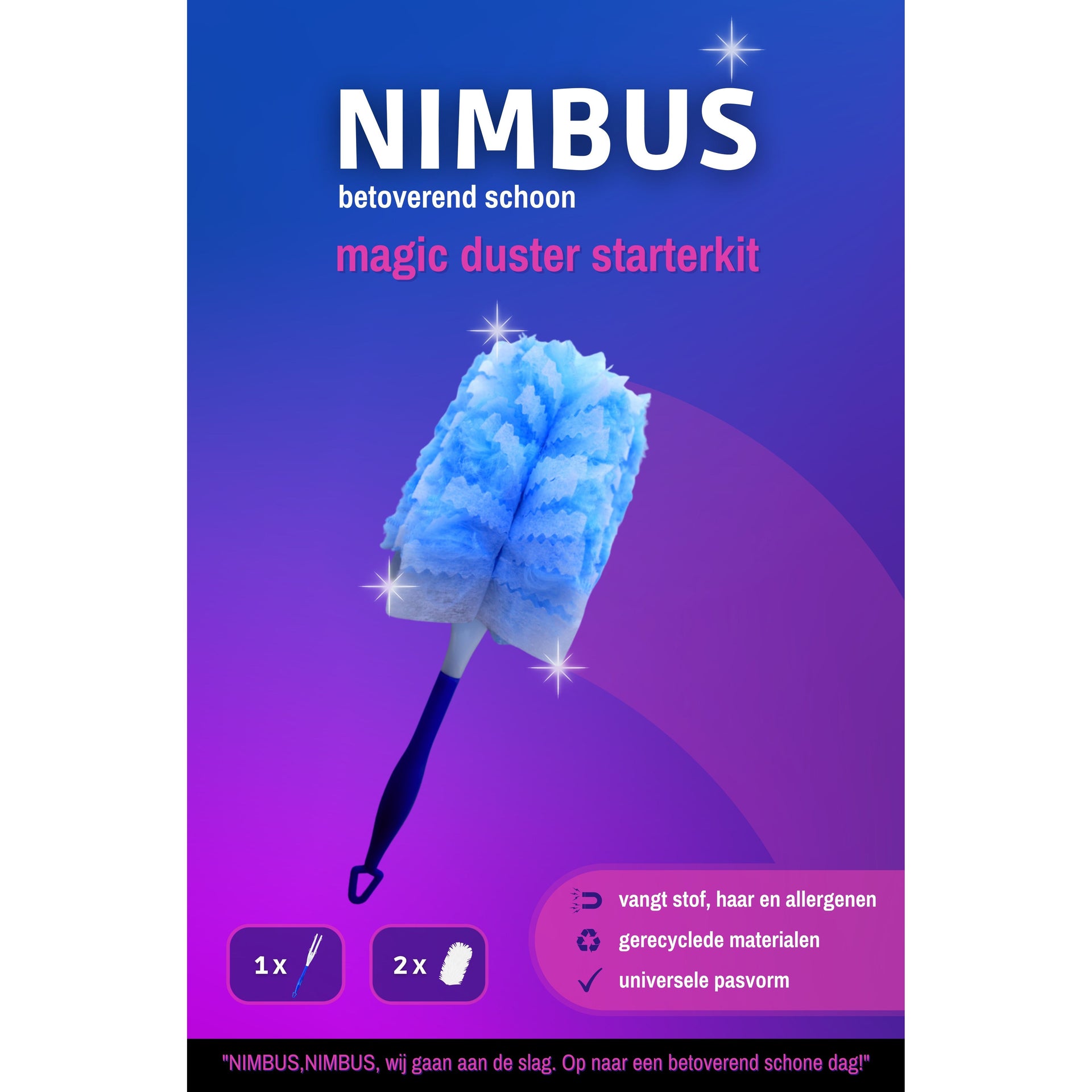 Nimbus - Duster terskit 1 support et 2 plumeaux | 80 pièces