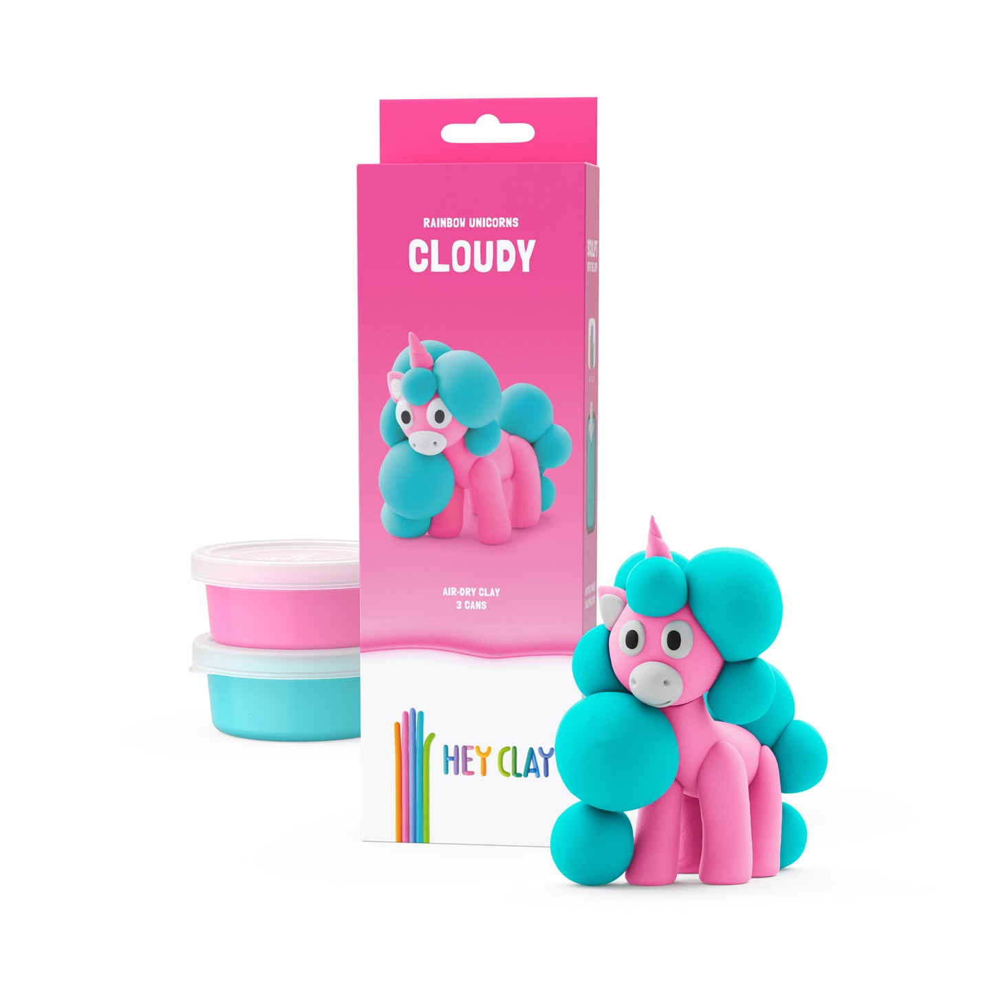 Bruna Büro - Clay Hey Clay Einhorn 3-teiliges Set
