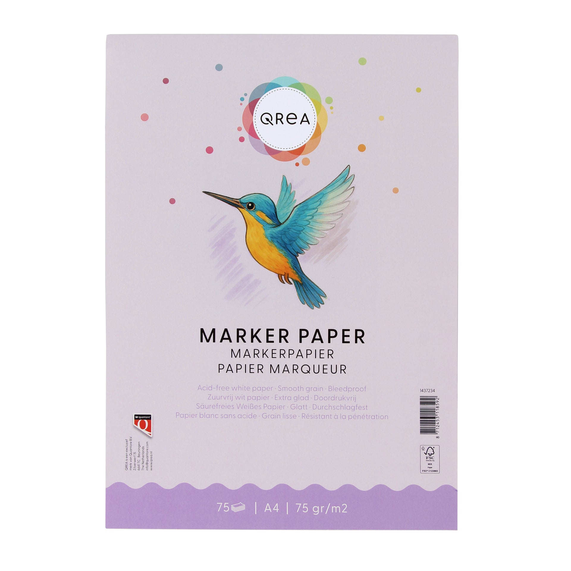 Qrea -  Markerblok a4 75gram 75vel | 10 stuks