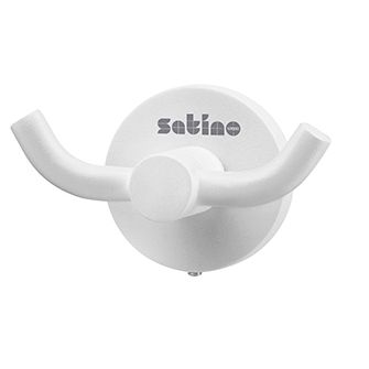 Satino - Patère 2 angles blanc 332180