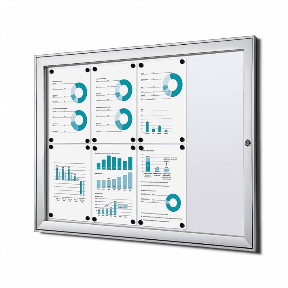 Quantore - Luxus-Anzeigetafel 8x A4 B1 zertifiziertes Silber