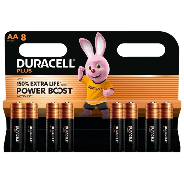 Duracell - Batterie plus power boost 8x AA | 24 pièces